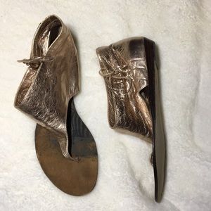 Dolce Vita gold flat sandals